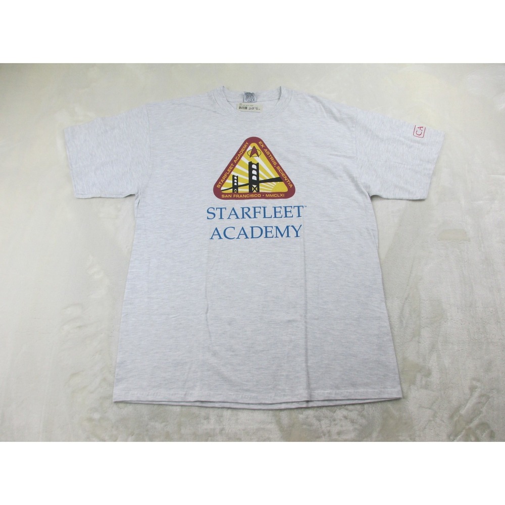 NEW VINTAGE Star Trek Starfleet Academy Shirt Mens Extra Large Gray Cadet 90s